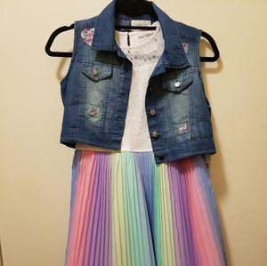 2pc set dress with vest